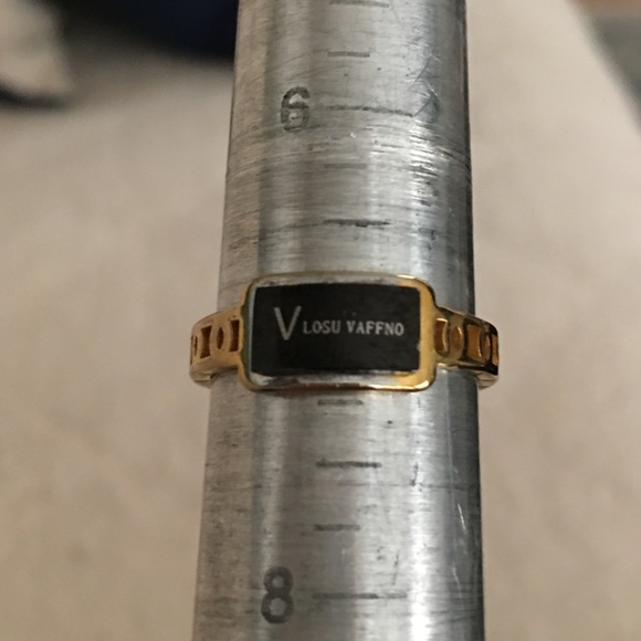 VLOSU VAFFNO gold plated stainless steel ring - Picture 6 of 10